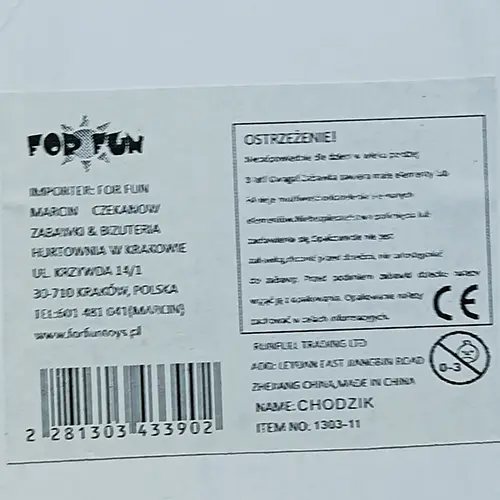 Photo de l’avis officiel: For fun Poupée en plastique — risque: Risque chimique