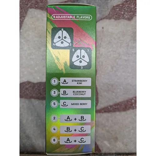 Photo from the official notice: YouPuff BoCree 6 IN 1 FLAFORS, 120000 puffs disposable electronic cigarette — chemical risk