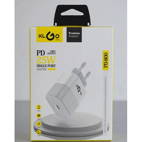 Foto dell’avviso ufficiale: KLGO PD 25W SINGLE PORT ADAPTER Caricabatterie USB — rischio: Scossa elettrica