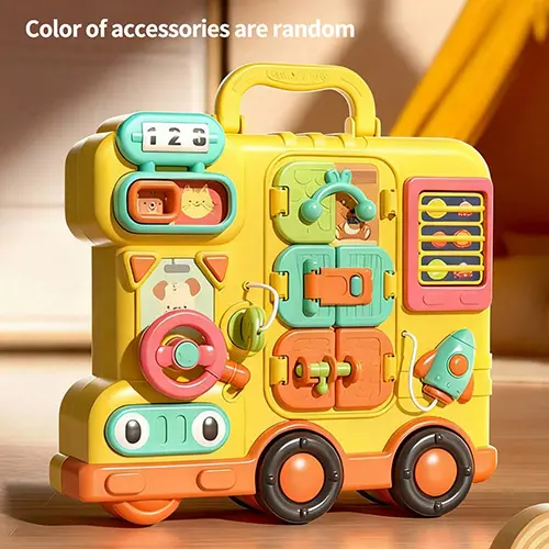 Photo from the official notice: Mini Multi-Functional Busy Board Montessori Educational Early Learning Toy plastic toy — choking & strangulation risk