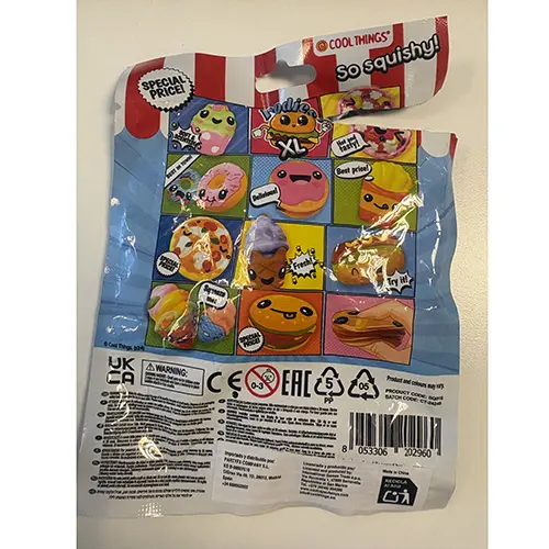 Photo de l’avis officiel: Cool Things Foodies XL Ensemble de jouets Squeeze — risque: Étouffement