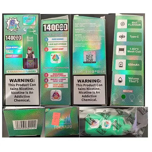 Photo from the official notice: RENdM TORNADO 6in1 140000 PUFFS 2% NICOTINE disposable electronic cigarette — chemical risk