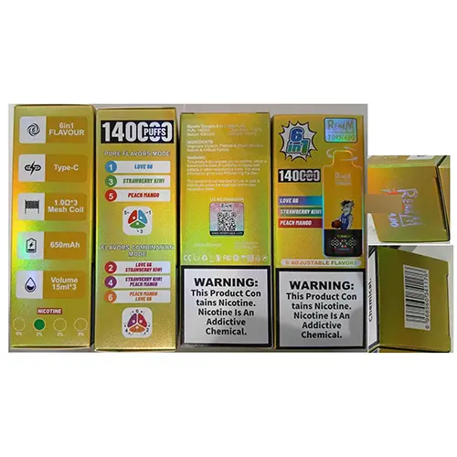 Photo from the official notice: RENdM TORNADO 6in1 140000 PUFFS 2% NICOTINE disposable electronic cigarette — chemical risk