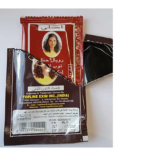 Photo de l’avis officiel: Topline Brown Henna Teinture capillaire — risque: Risque chimique