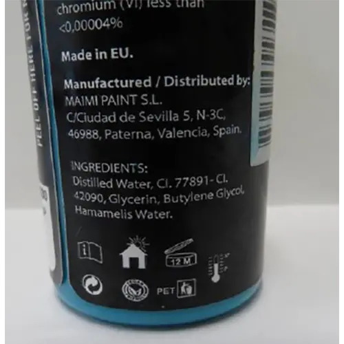 Foto do aviso oficial: PLATINUM Dynamic Baby Blue Premium Tattoo Ink. Tinta de tatuagem — risco: Químico