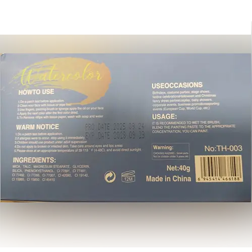 Photo from the official notice: Ensemble d'outils de peinture pour le visage pour enfants, Halloween, noël, couleur du visage face paint — chemical risk