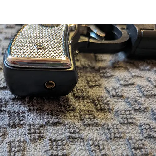 Foto do aviso oficial: Pistol Lighter Isqueiro de novidade — risco: Queimaduras & Choque elétrico