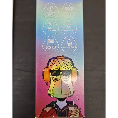 Photo from the official notice: AIVIOU WASPE 3in1, 5 % NICOTINE, 60000 puffs disposable electronic cigarette — chemical risk