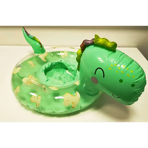Photo from the official notice: Bukbas Sponge bottom handle Dinosaur sitting ring inflatable swim seat — drowning risk