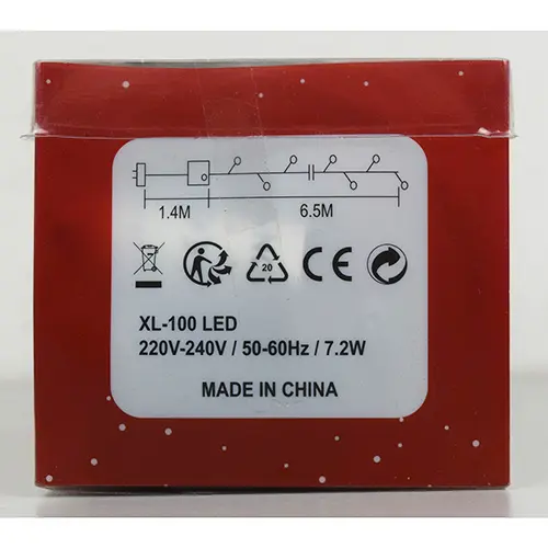 Photo de l’avis officiel: XL-100 LED Chaîne d'éclairage — risque: Choc électrique