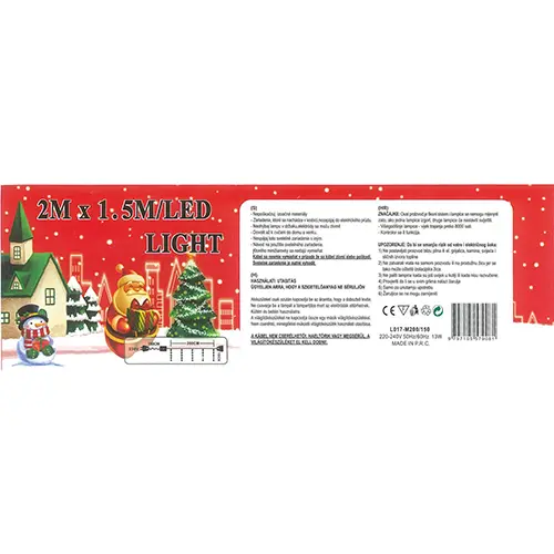 Photo de l’avis officiel: 2M x 1.5M/LED LIGHT Chaîne d'éclairage — risque: Choc électrique