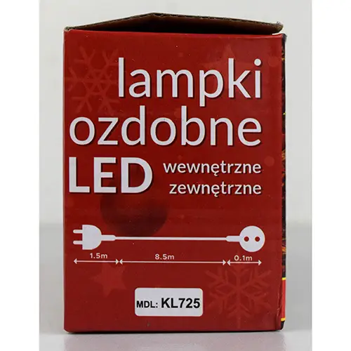 Photo de l’avis officiel: Lampki ozdobne 100 LED Chaîne d'éclairage — risque: Choc électrique