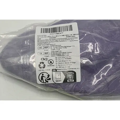 Photo from the official notice: Exercise ball Flintronic 25 cm mini pilatesboll — chemical risk
