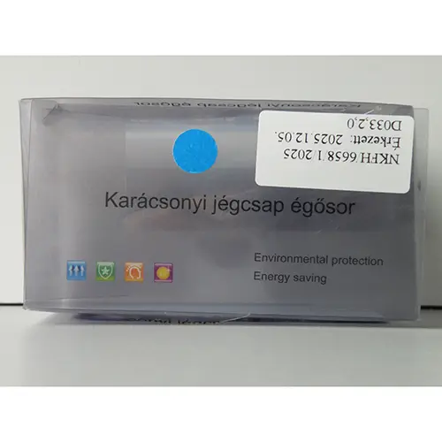 Photo de l’avis officiel: Karácsonyi jégcsap égősor Chaîne d'éclairage — risque: Choc électrique (SR/02748/26)