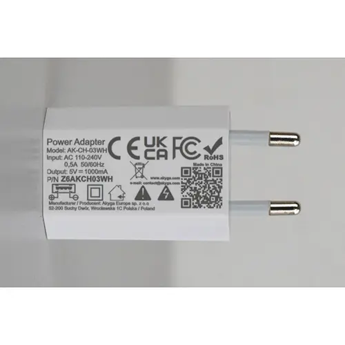 Photo from the official notice: Akyga USB power adapter usb charger — electric shock risk