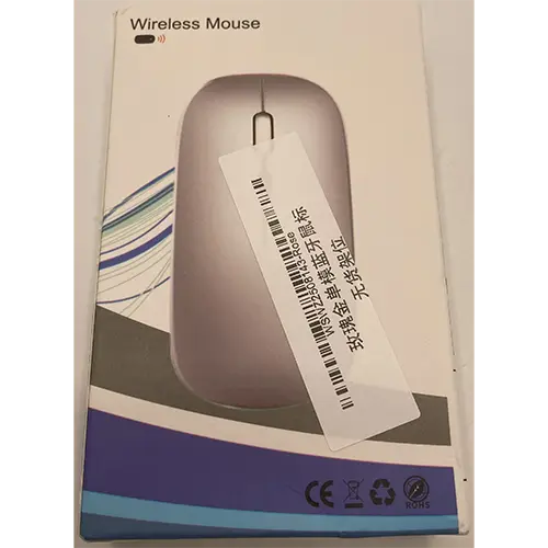 Photo from the official notice: Wireless mouse Rose — chemical & environment risk