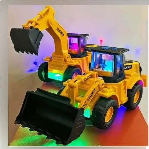 Photo from the official notice: random engineeri Véhicule de construction électrique avec boîte de vitesses transparente plastic toy — damage to sight risk