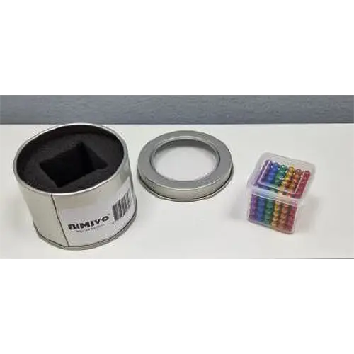 Foto do aviso oficial: Bimivo Magnetic balls 5mm rainbow color Brinquedo magnético — risco: Engasgamento & Ferimentos