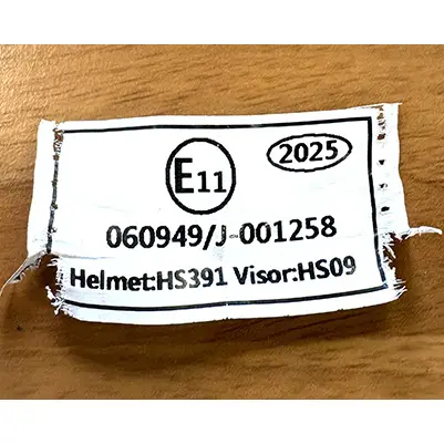 Photo from the official notice: Carburo Casco Jet Retro Choppy Bianco motorcycle helmet — injuries risk