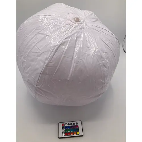 Photo from the official notice: Inflated Beach Ballon luminous balloon — environment risk