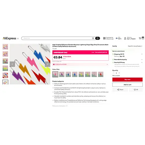 Zdjęcie z oficjalnego zgłoszenia: High Visibility Reflective Pendant Keychain Brelok odblaskowy — ryzyko: Urazy