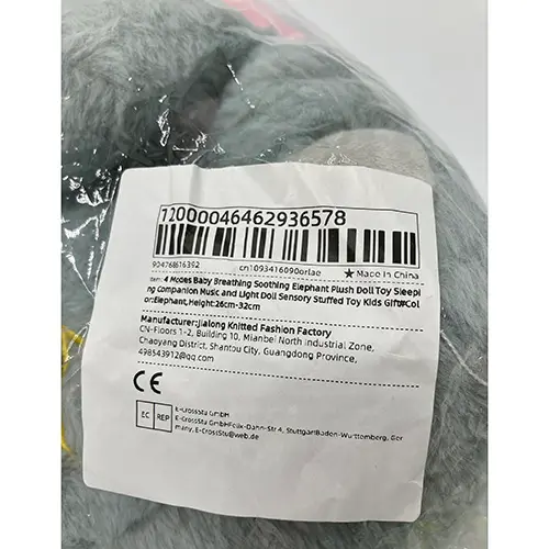 Foto do aviso oficial: Elephant Plush Doll Brinquedo macio — risco: Ambiente