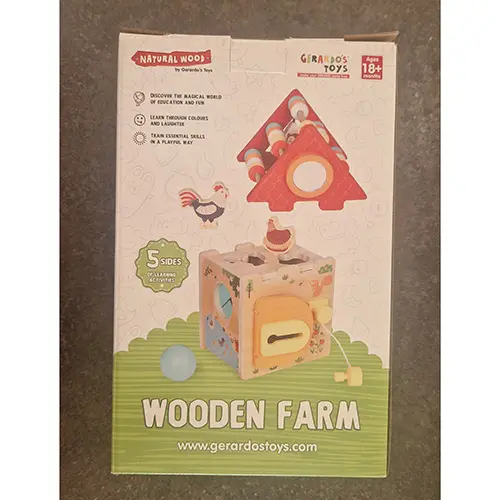 Foto do aviso oficial: Gerardo's Toys Wooden Farm Brinquedo educativo — risco: Engasgamento