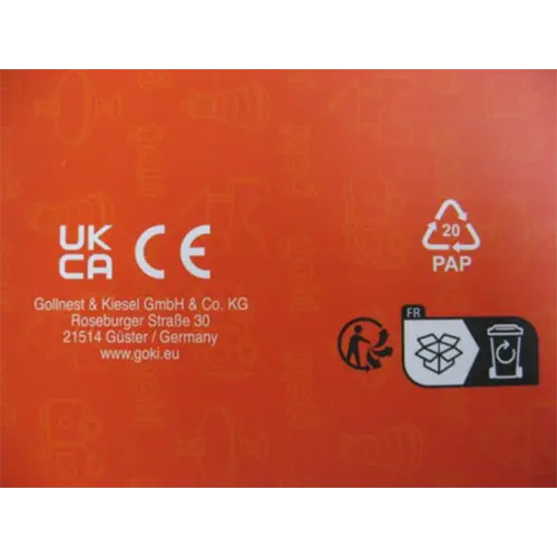 Photo from the official notice: Goki Pull-along ship with bead maze wooden toy — strangulation risk