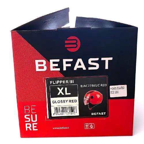 Photo de l’avis officiel: Befast Flipper III Casque de moto — risque: Blessures