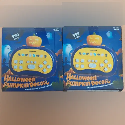 Photo from the official notice: HALLOWEEN PUMPKIN DECOR - Rythm master Handheld Games plastic console toy — chemical & choking risk