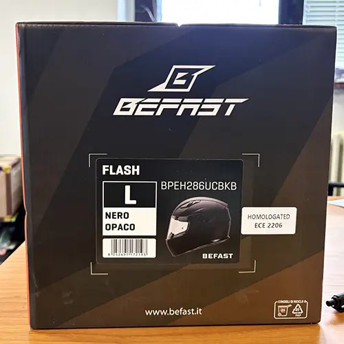 Photo de l’avis officiel: Befast Flash Casque de moto — risque: Blessures