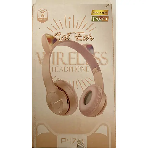 Photo from the official notice: Cat ear wireless headphone P47M wireless headphones — chemical & environment risk