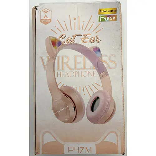 Photo from the official notice: Cat ear wireless headphone P47M wireless headphones — chemical & environment risk