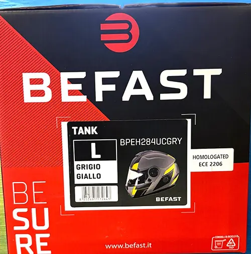 Photo de l’avis officiel: Befast Tank Casque de moto — risque: Blessures
