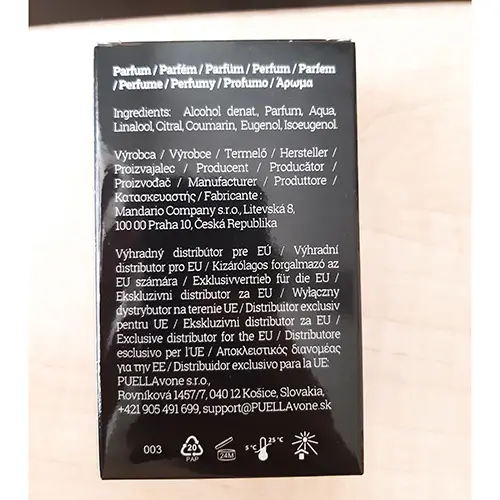 Photo from the official notice: Puella Double Y PERFUME — chemical risk
