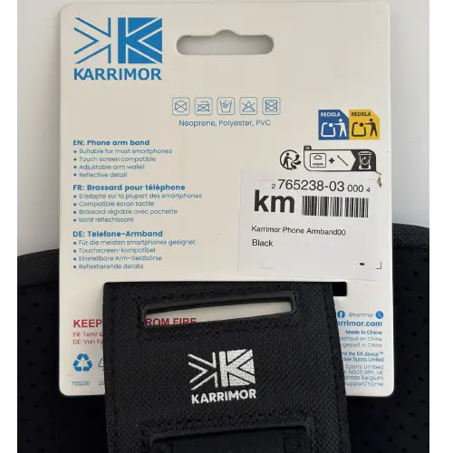 Photo de l’avis officiel: Karrimor Phone Armband00 Black Brassard pour téléphone portable — risque: Risque chimique
