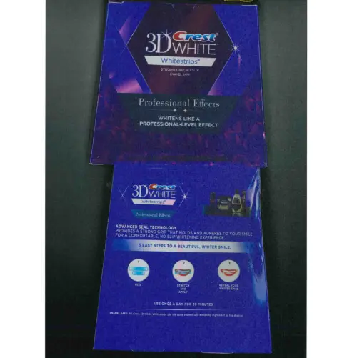 Photo from the official notice: Crest 3D White Whitestrips - Professional Effects - Dental whitening treatment teeth whitening strips — chemical risk