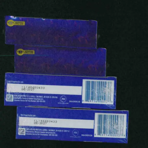 Photo from the official notice: Crest 3D White Whitestrips - Professional Effects - Dental whitening treatment teeth whitening strips — chemical risk