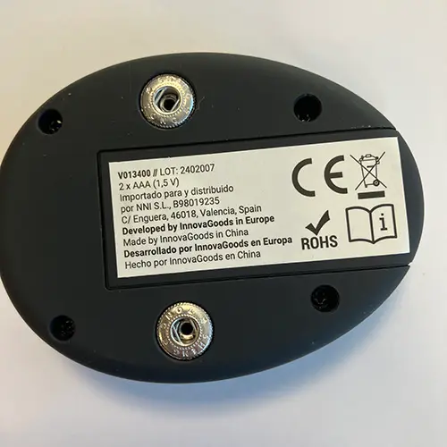 Photo from the official notice: Innovagoods Fotmassageapparat massager — environment risk
