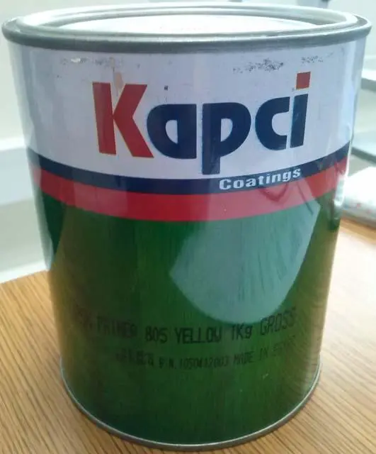 Photo from the official notice: Kapci Wash Primer 805 Yellow 1Kg Gross vehicle refinishing product — environment risk