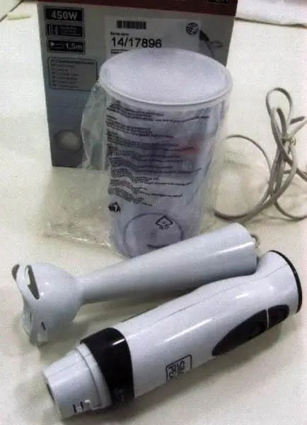 Photo from the official notice: SIMPEX Stabmixer hand blender — environment risk