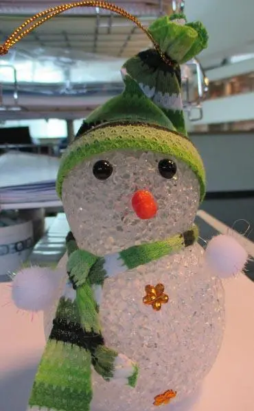 Foto do aviso oficial: SUNTUOSO-2011 Boneco de neve com luz — risco: Químico