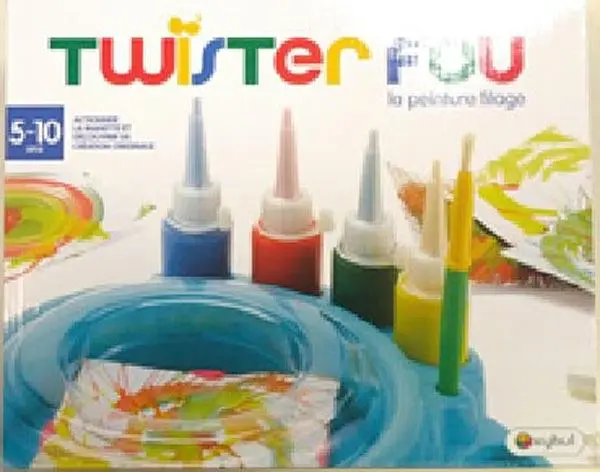 Photo from the official notice: OXYBUL - Eveil et Jeux Twister Fou - La Peinture Filage painting kit — microbiological risk