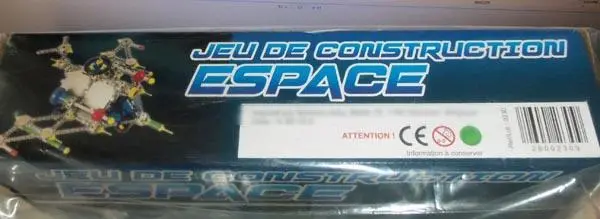Photo from the official notice: PLAYLAND Space construction game (jeu de construction espace) construction toy set — chemical risk