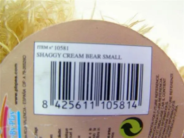 Photo de l’avis officiel: PLAY BY PLAY Shaggy cream bear small Ours Teddy — risque: Étouffement
