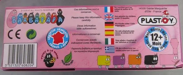 Photo de l’avis officiel: Plastoy Barbatrain - Barbapapa Train de jouets — risque: Étouffement