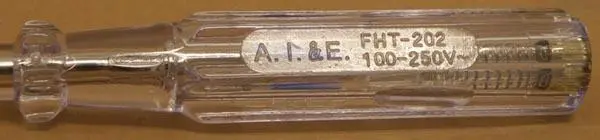 Photo from the official notice: A.I.&amp;E. (on the product); LIFETIME TOOLS (on the p Voltage Tester Set — electric shock risk