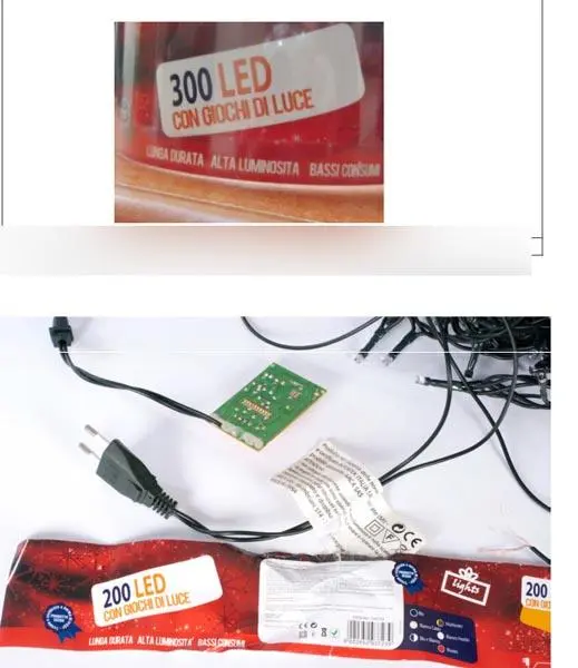 Photo de l’avis officiel: AR.CA 100 – 200 – 300 – LEDs with lighting effects Chaînes d’éclairage — risque: Incendie