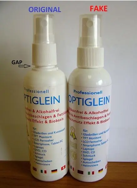 Photo de l’avis officiel: OPTIGLEIN (counterfeit) Professionell Produit nettoyant — risque: Risque chimique