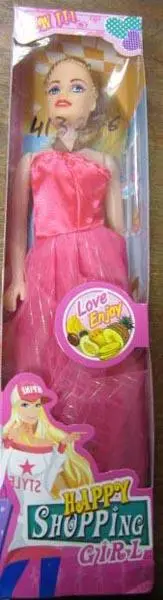 Photo from the official notice: Marcos Toys 1) Happy Shopping Girl 2) Unknown plastic dolls — chemical risk